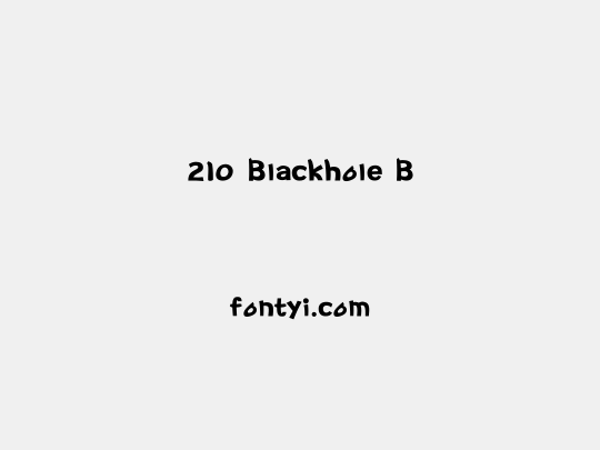 210 Blackhole B