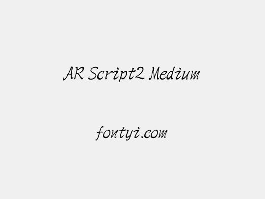 AR Script2 Medium