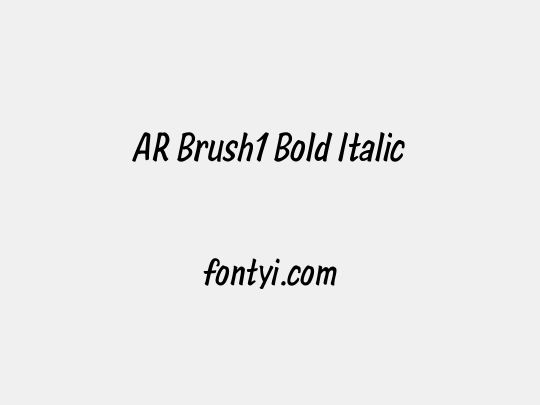 AR Brush1 Bold Italic