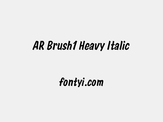 AR Brush1 Heavy Italic