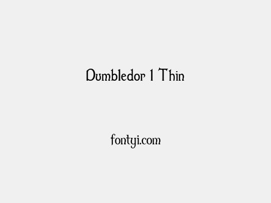 Dumbledor 1 Thin