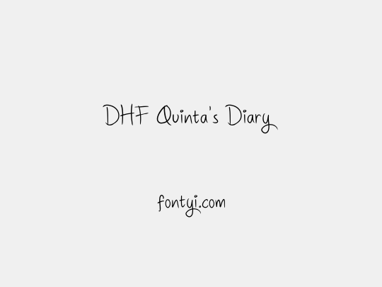 DHF Quinta's Diary