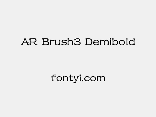 AR Brush3 Demibold