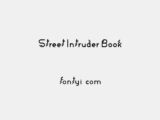 Street Intruder Book