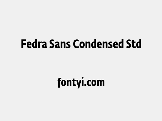 Fedra Sans Condensed Std