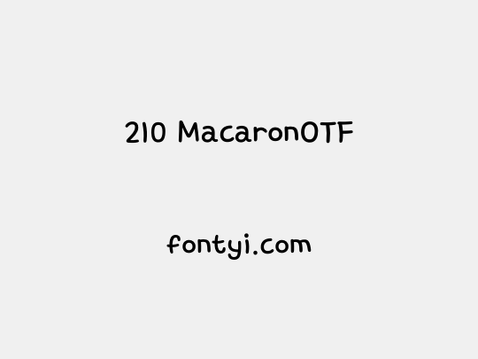 210 MacaronOTF