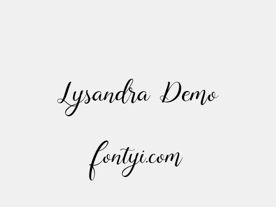 Lysandra Demo