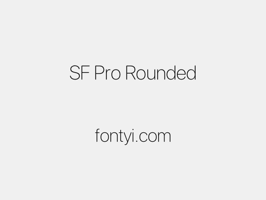 SF Pro Rounded