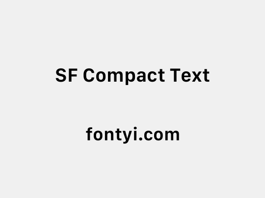 SF Compact Text