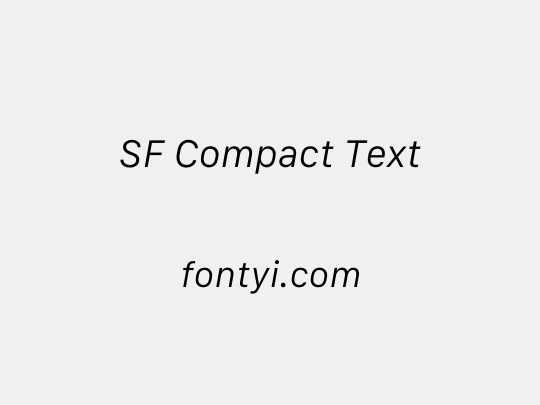 SF Compact Text