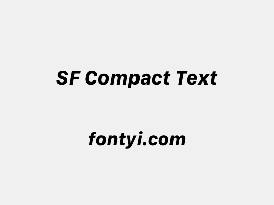 SF Compact Text