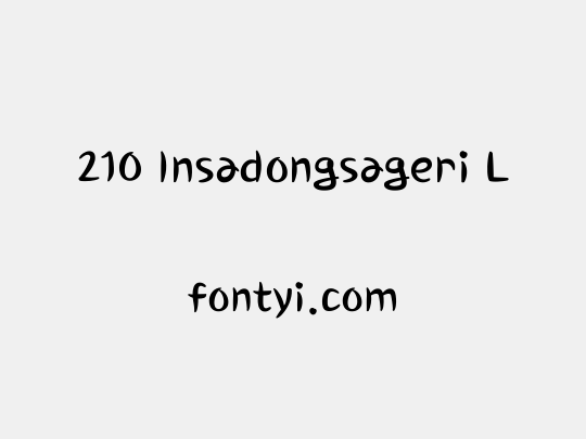 210 Insadongsageri L