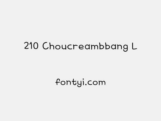 210 Choucreambbang L