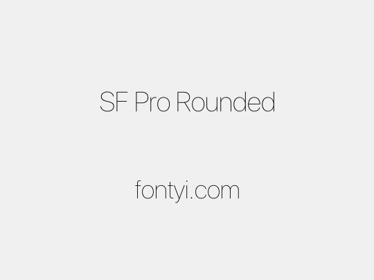 SF Pro Rounded