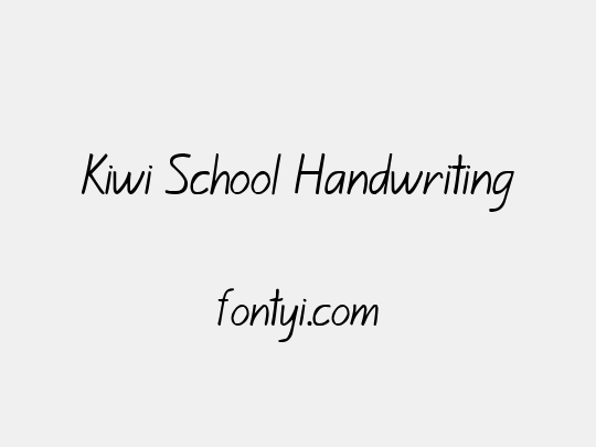 Kiwi School Handwriting