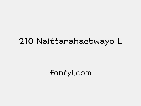 210 Nalttarahaebwayo L