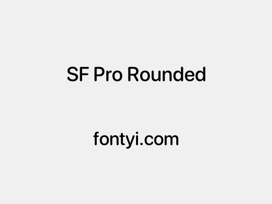 SF Pro Rounded