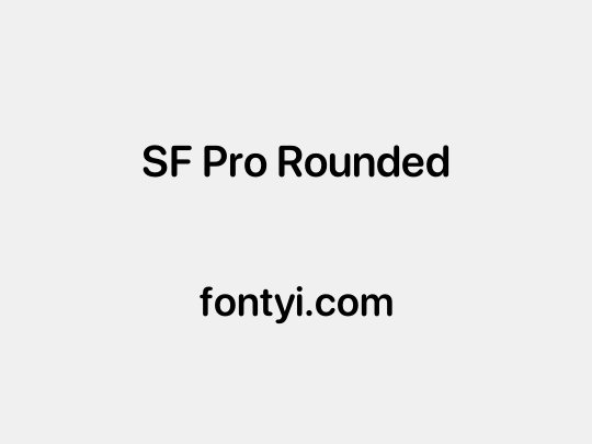 SF Pro Rounded