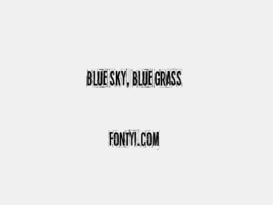 Blue sky, blue grass