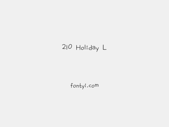 210 Holiday L