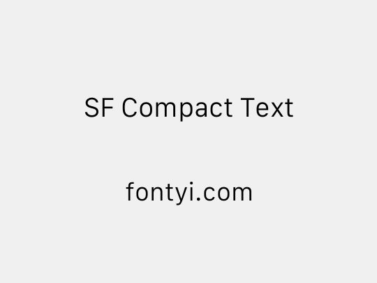 SF Compact Text