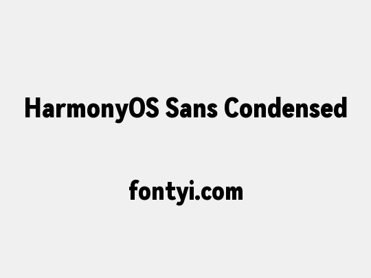 HarmonyOS Sans Condensed