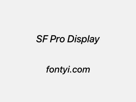 SF Pro Display