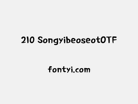 210 SongyibeoseotOTF