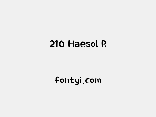 210 Haesol R