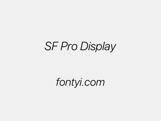 SF Pro Display