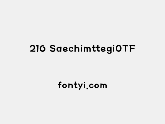 210 SaechimttegiOTF