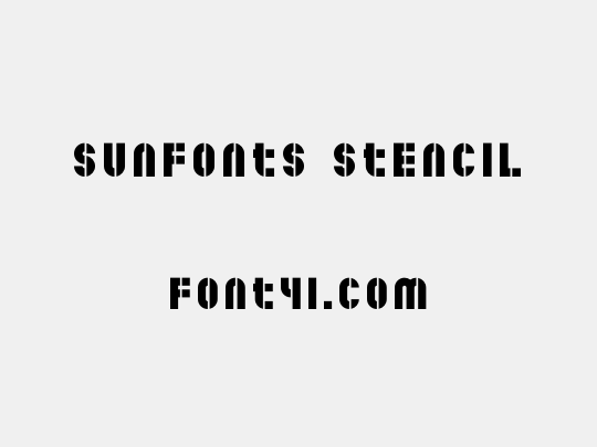 SunFonts Stencil