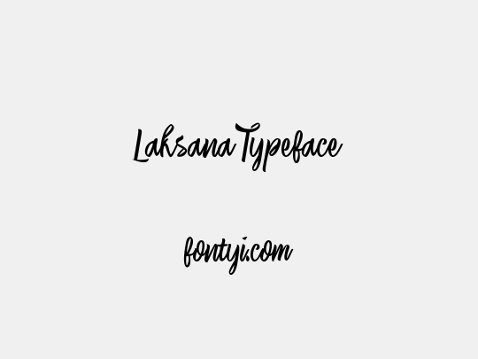 Laksana Typeface