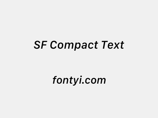 SF Compact Text