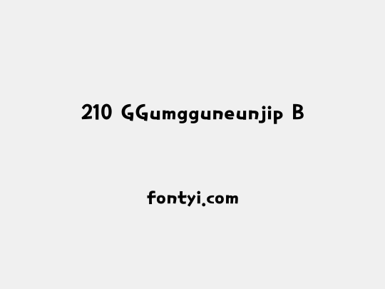 210 GGumgguneunjip B