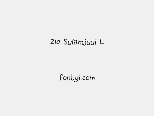 210 Sulamjuui L