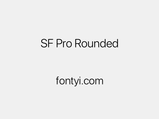 SF Pro Rounded