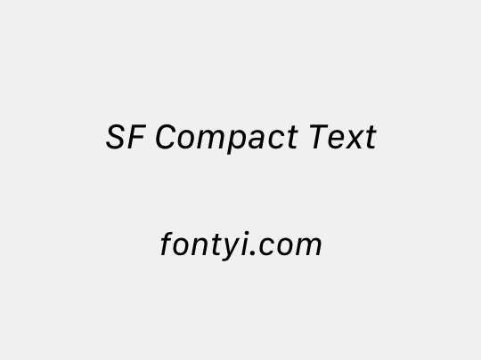 SF Compact Text