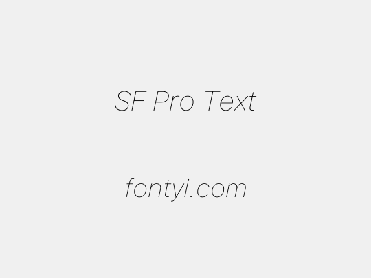 SF Pro Text