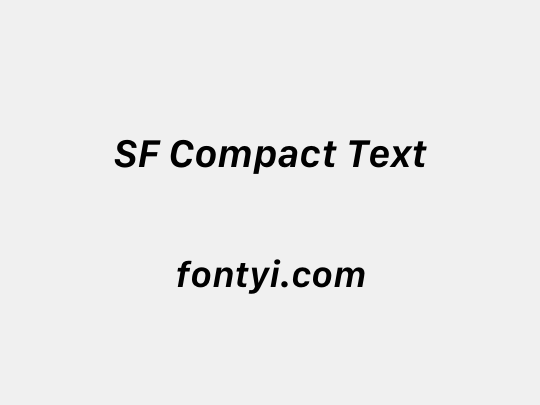 SF Compact Text