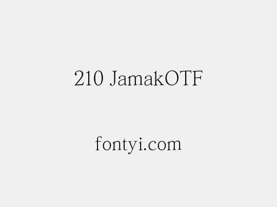 210 JamakOTF