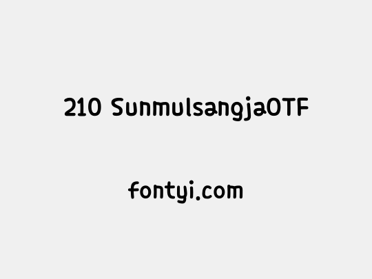 210 SunmulsangjaOTF