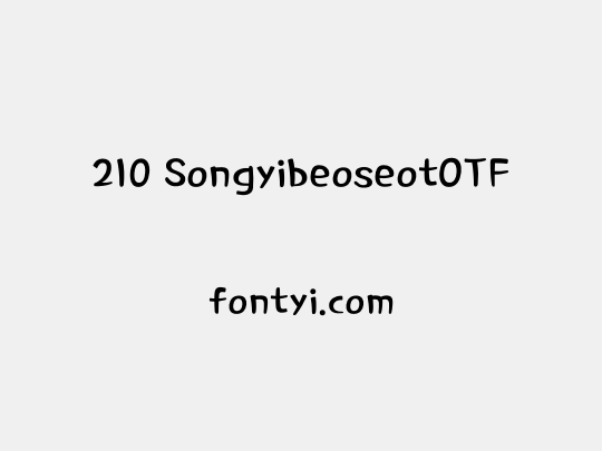 210 SongyibeoseotOTF