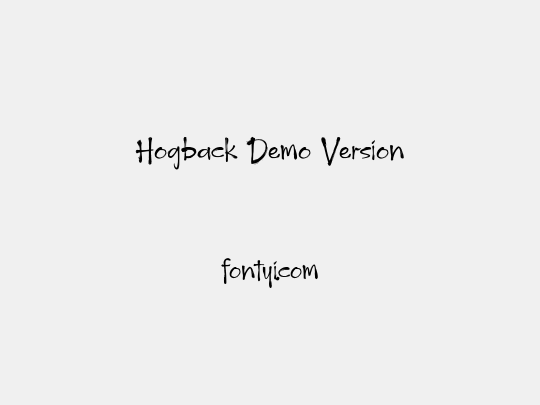 Hogback Demo Version