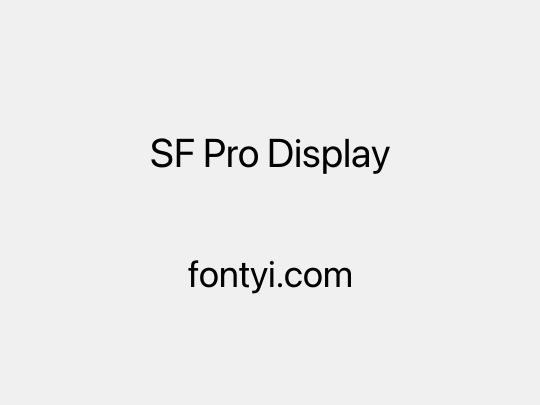 SF Pro Display