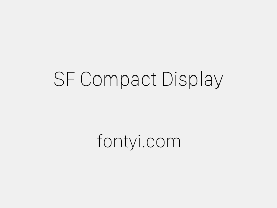 SF Compact Display