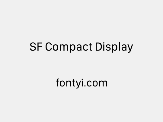 SF Compact Display