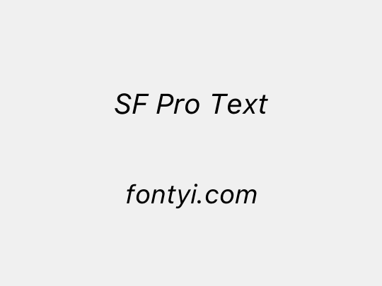 SF Pro Text