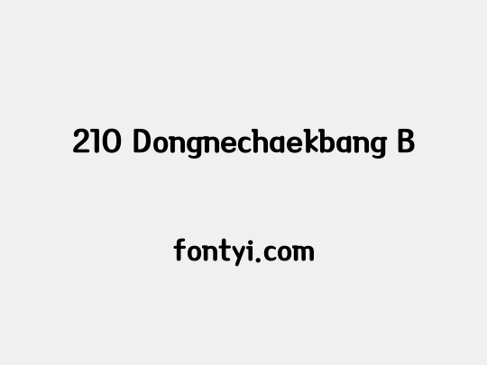 210 Dongnechaekbang B