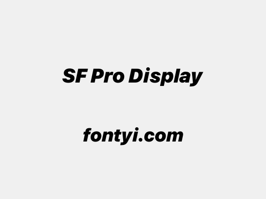 SF Pro Display